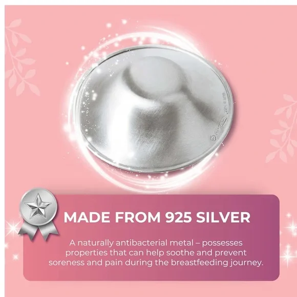 Silverette Silver Nursing Cups - Picture 2 of 2